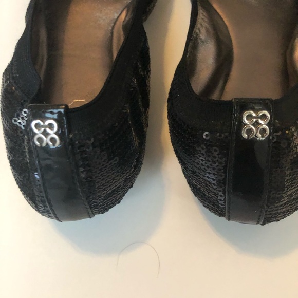 Coach Black Sequin Flats - Picture 2 of 4